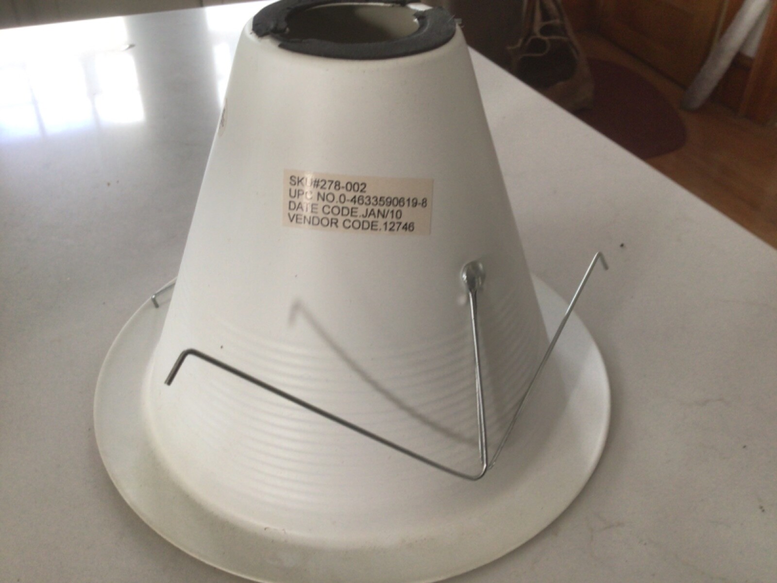 6 Inch Off White Baffle Recessed Light Trim T49
