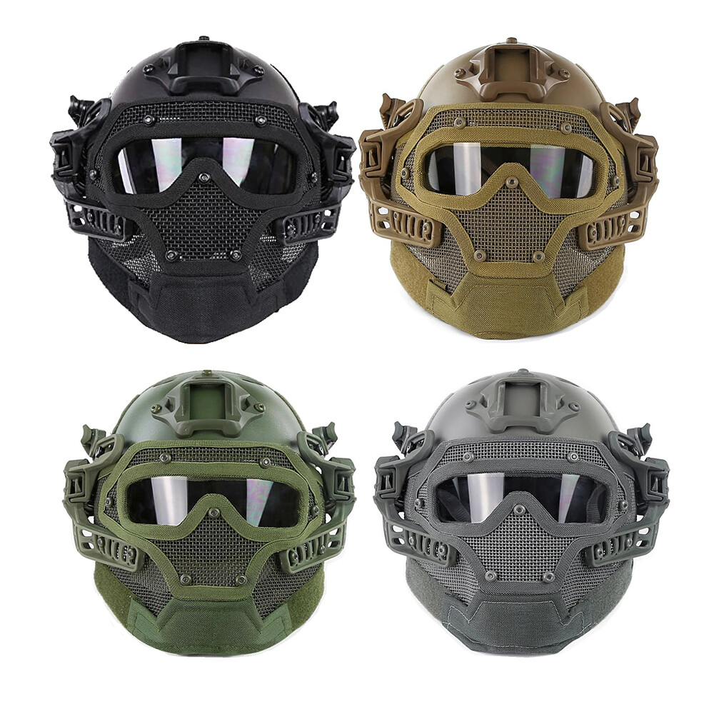 Tactical Protective Goggles G4 System Full Face Mask Helmet Paintball