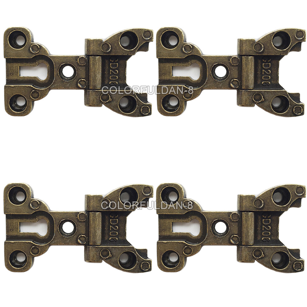 4PCS Cabinet Door Hinges Zinc Alloy Cupboard Cabinet Retro Kitchen Door Hinges