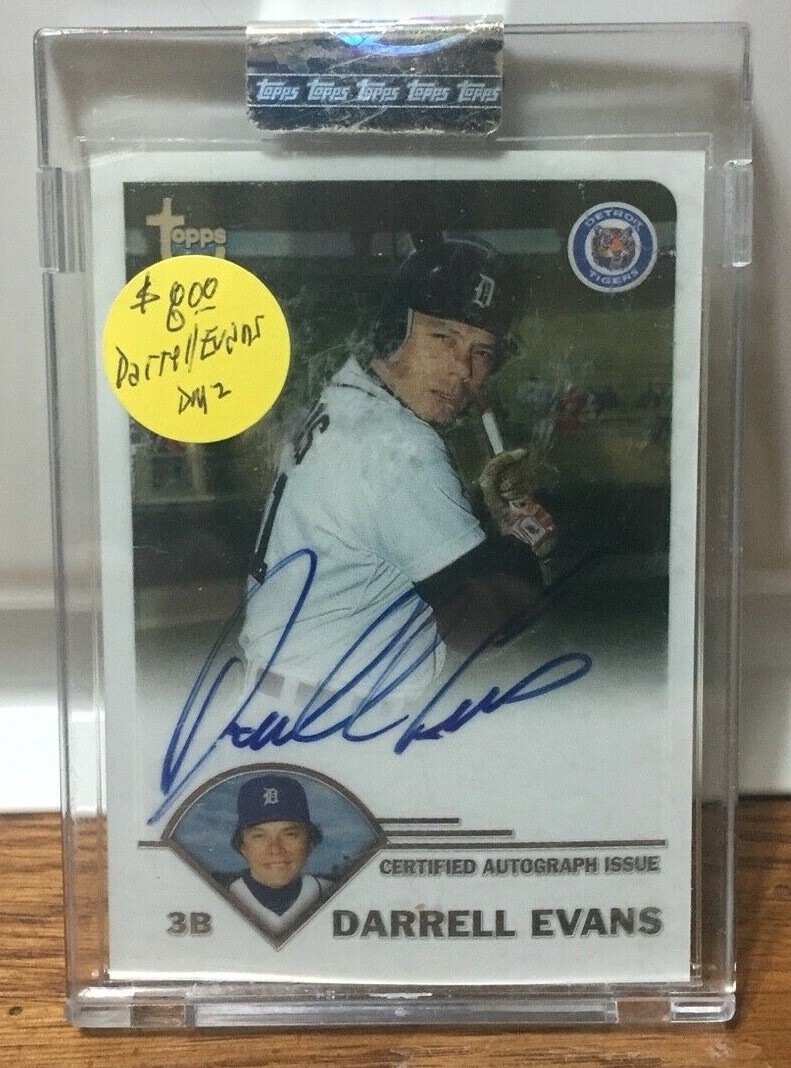 DETROIT TIGERS signed DARRELL EVANS - 2003 Topps - AUTHENTIC