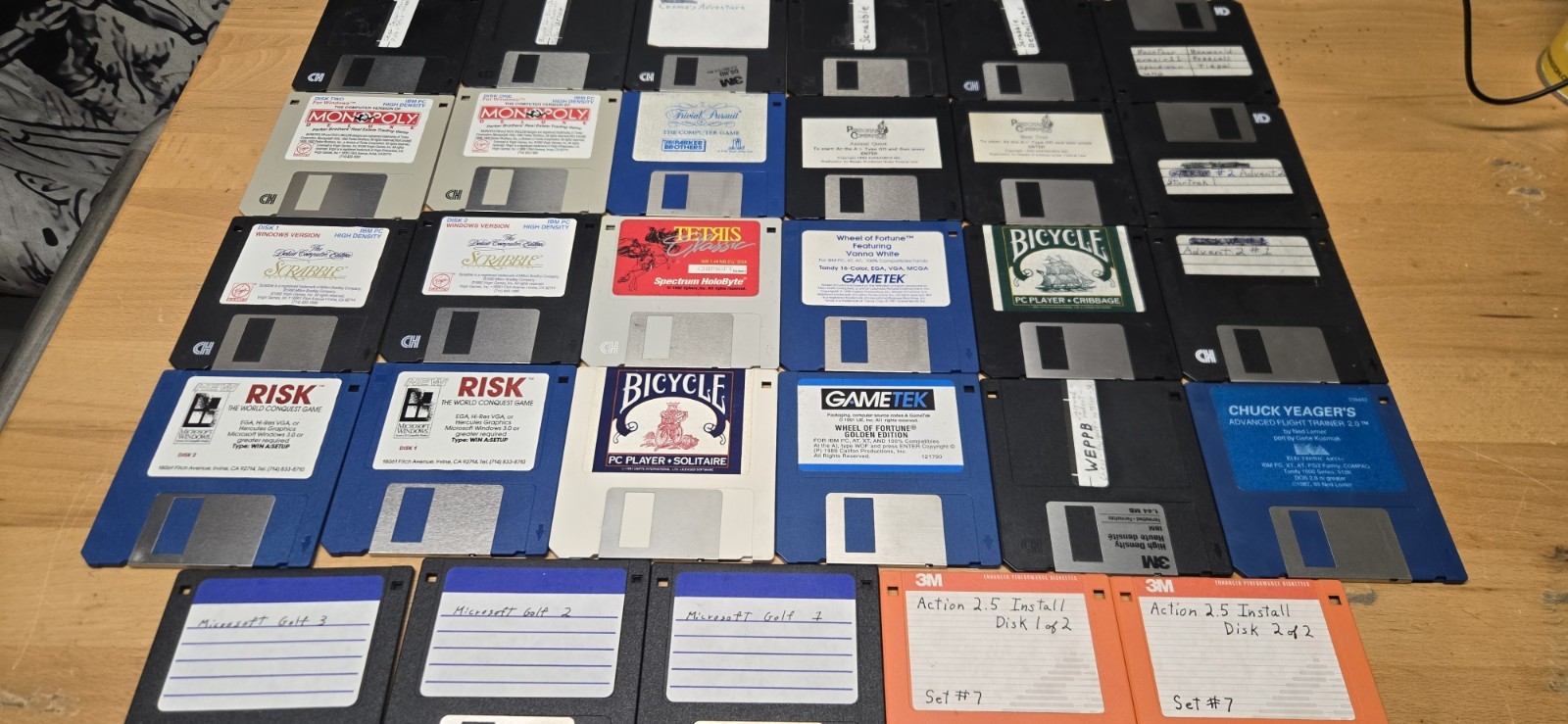 Large Lot of 29 Floppy Disk Games Jeopardy, Educational, Etc.