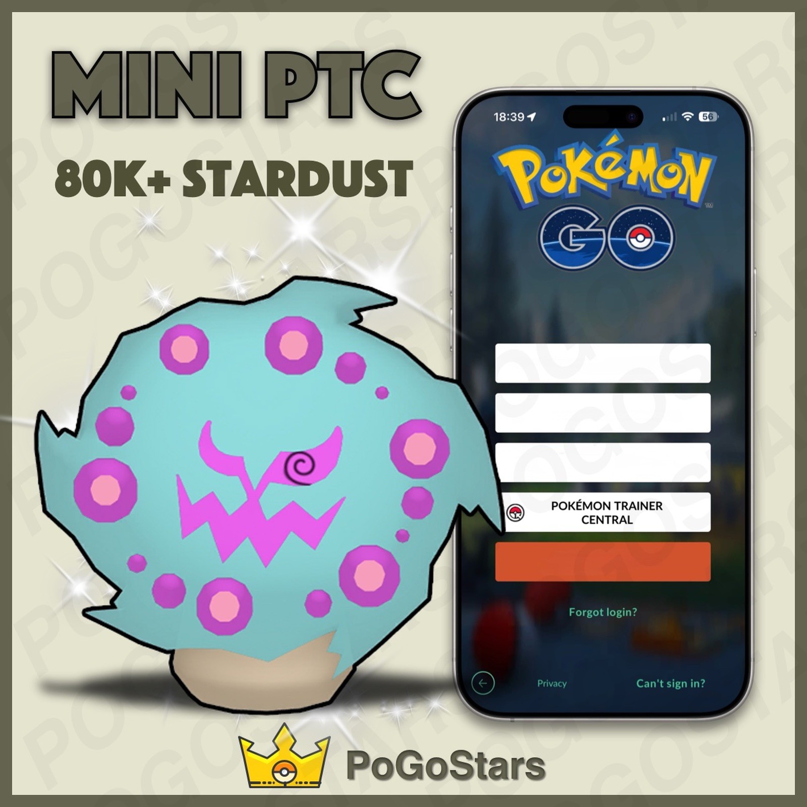 Pokémon PTC GO - Shiny Spiritomb - 80K Stardust✨Read Description✨