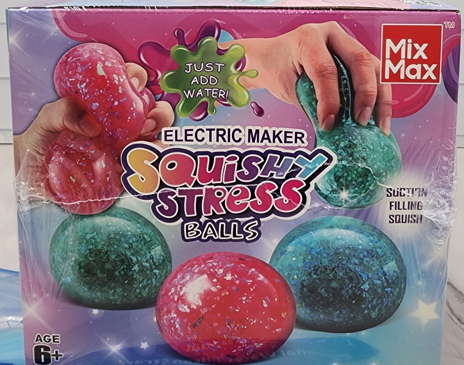 Squishy Stress Ball Maker, New Sealed Shiny Glitter Station Maker