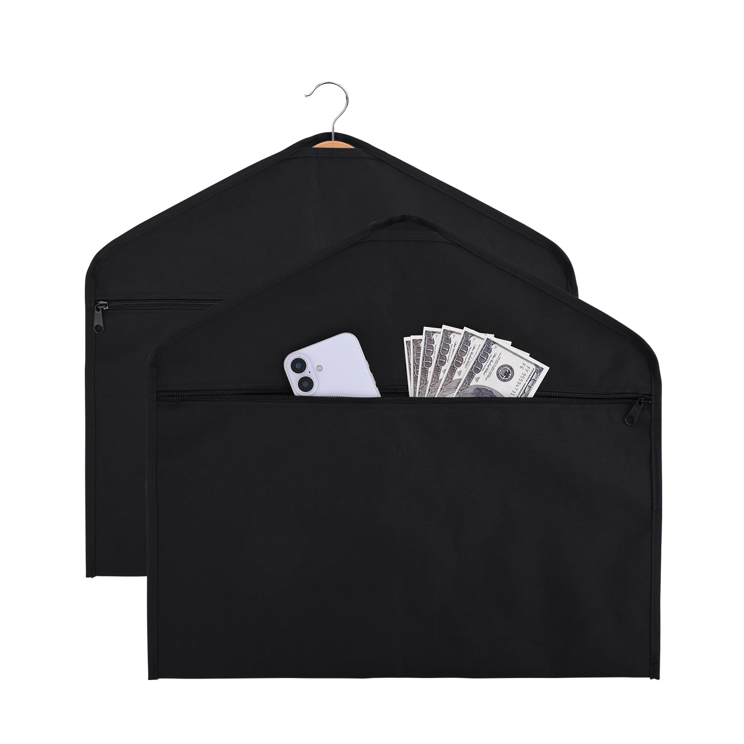 2 Pack Hanger Diversion Safe Bag,Hanger Safe Hidden Storage,Hidden Pocket Saf...
