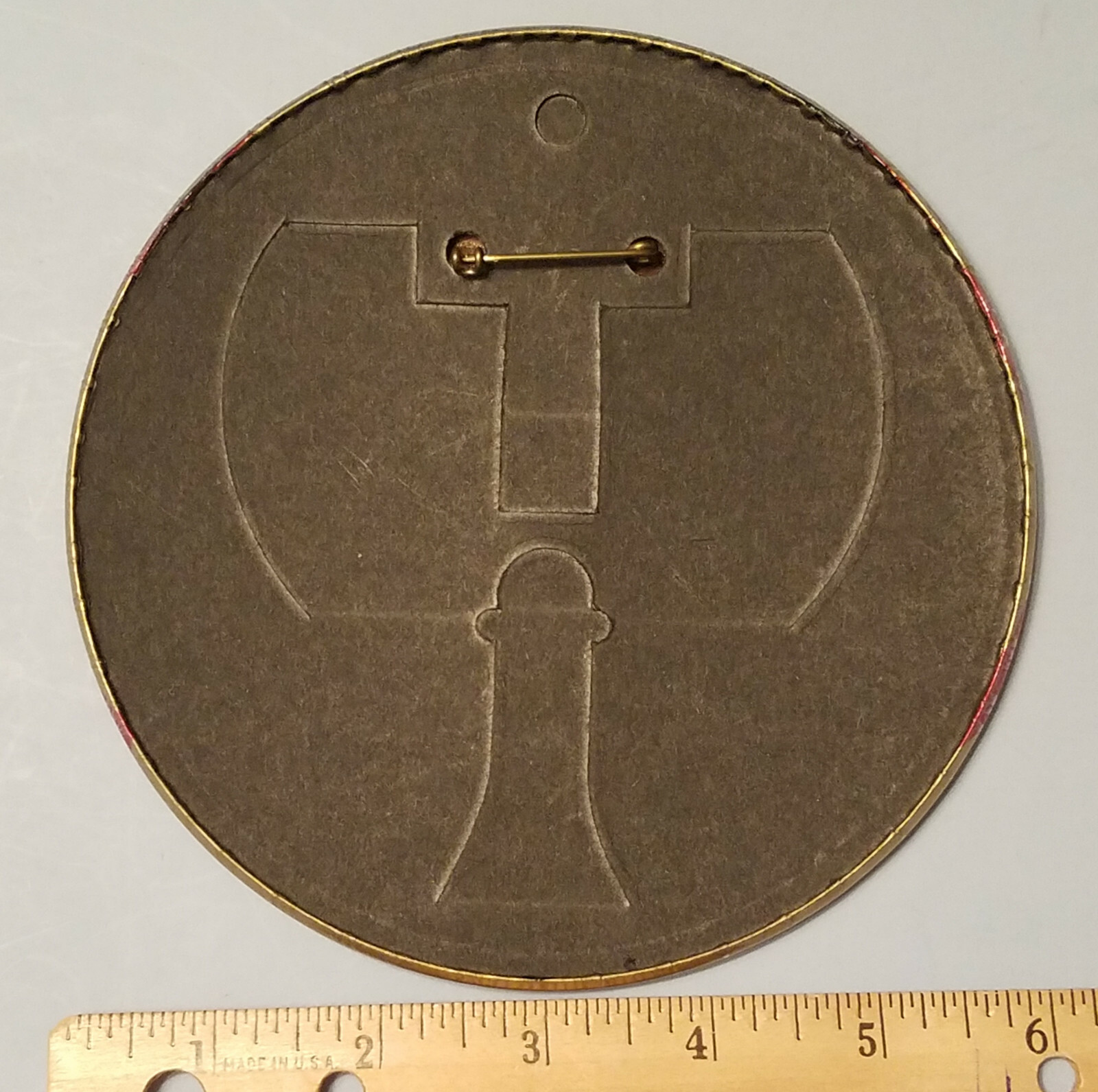 Large 6 Inch Goldwater, Prosper More Pinback Easel Button