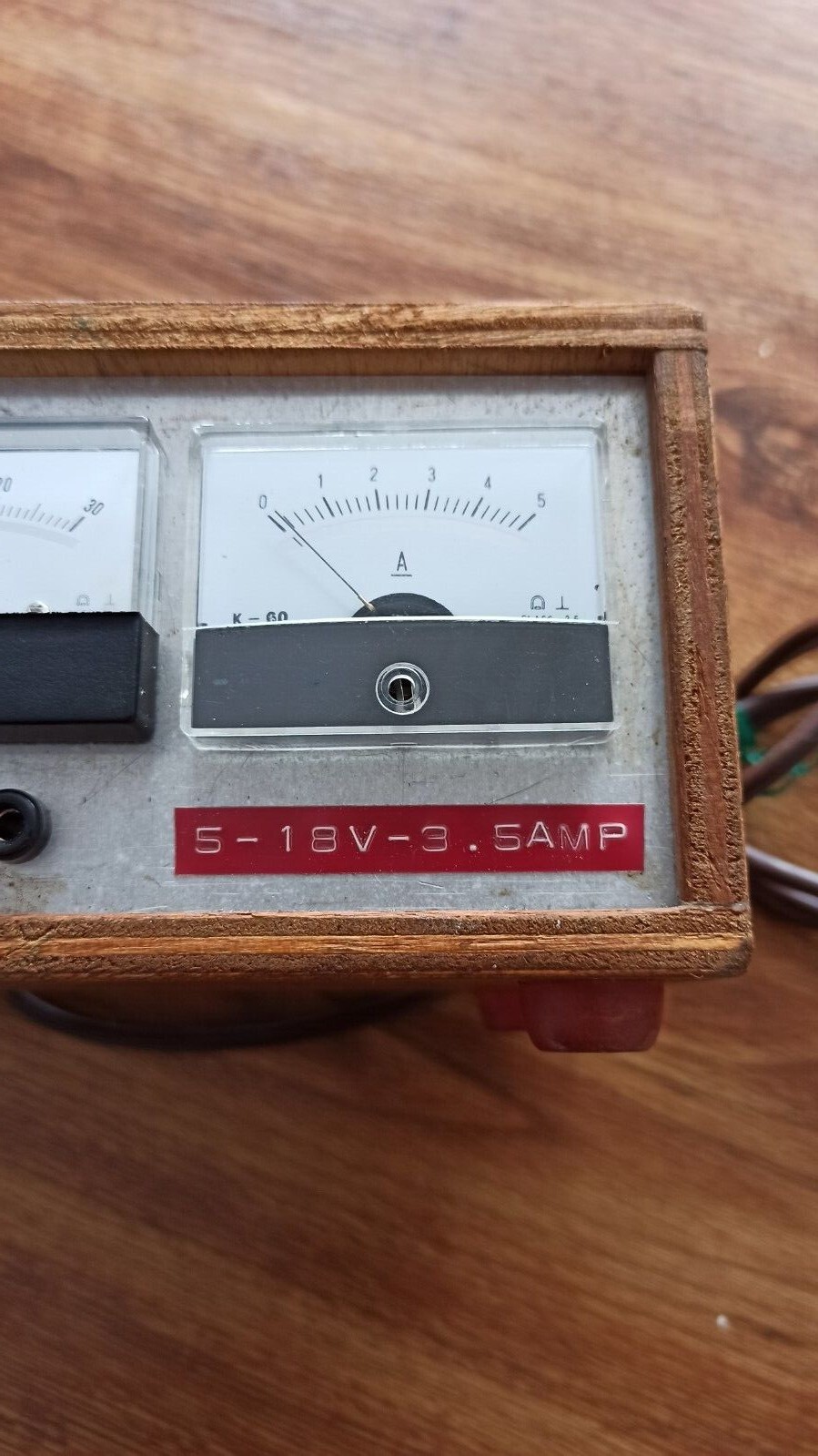 Vintage homemade voltmeter-ammeter. Works