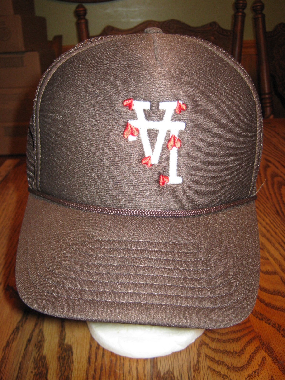 Baseball Nissun Cap Adjustable LostLove Brown Hat with Hearts Hat
