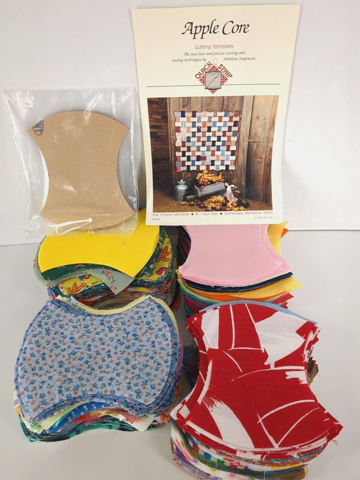 Quick Strip Apple Cord Quilt Sharlene Jorgenson Quilting Template w/ Cut Pieces