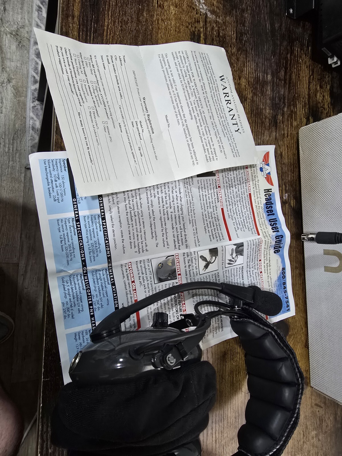 RARE AVCOMM Silver State Helicopters Aviation Headset Dual Plug.