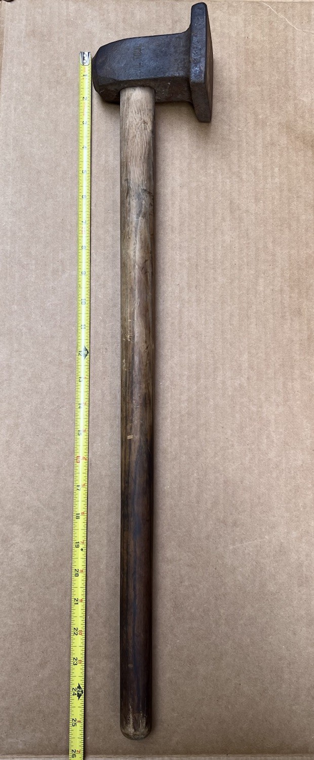 🇺🇸Vintage Devil-Tool Flatter Blacksmith Hammer 4+ Lbs. 3”x 3” Square Face🇺🇸