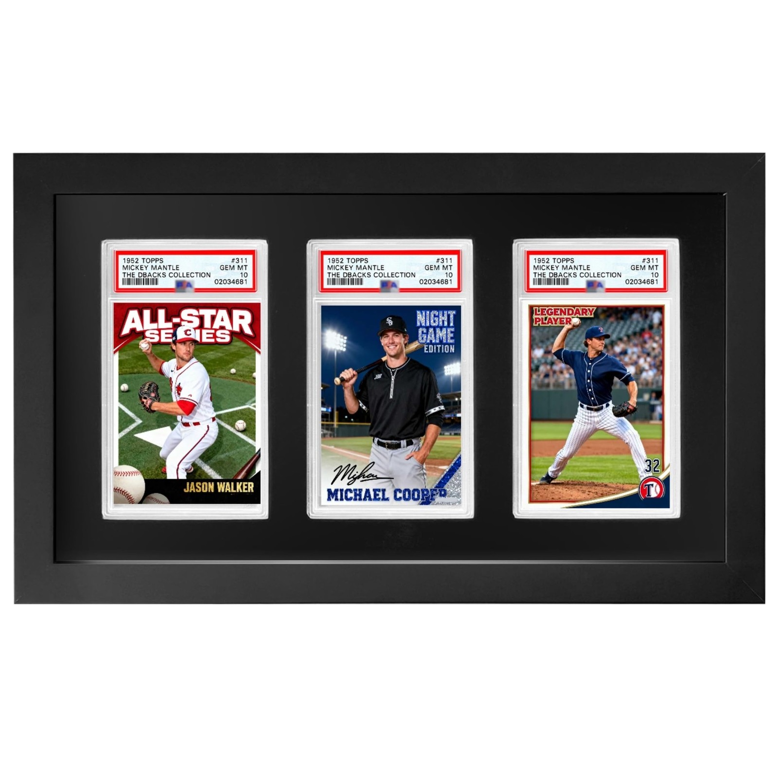 Allenkwok Triple Graded Card Display Frame – Compatible with PSA, CGC, TAG Sl...