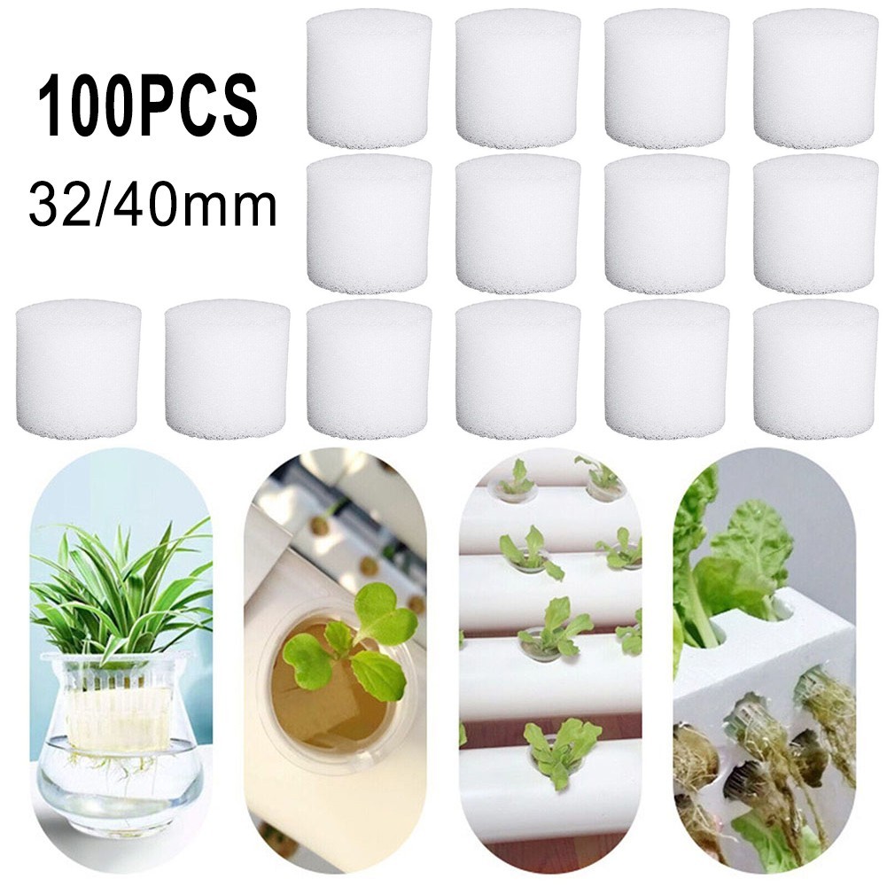 100PCS Soilless Hydroponics Sponge Cultivation Tray Flowerpot Gardening Tool HOT