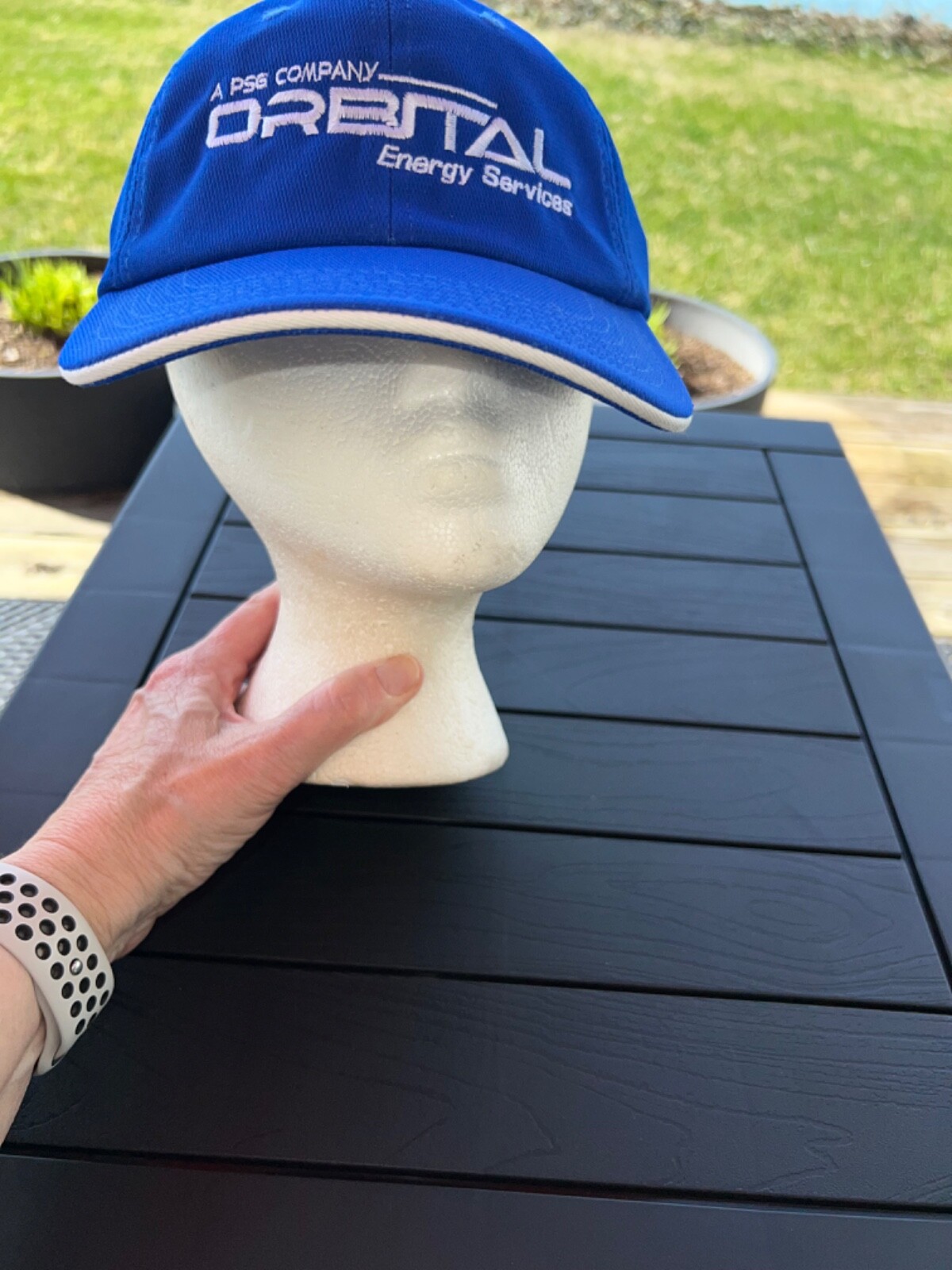 Orbital Energy Services A PSG Co. Royal Blue/white Hat Cap Hook Loop EUC