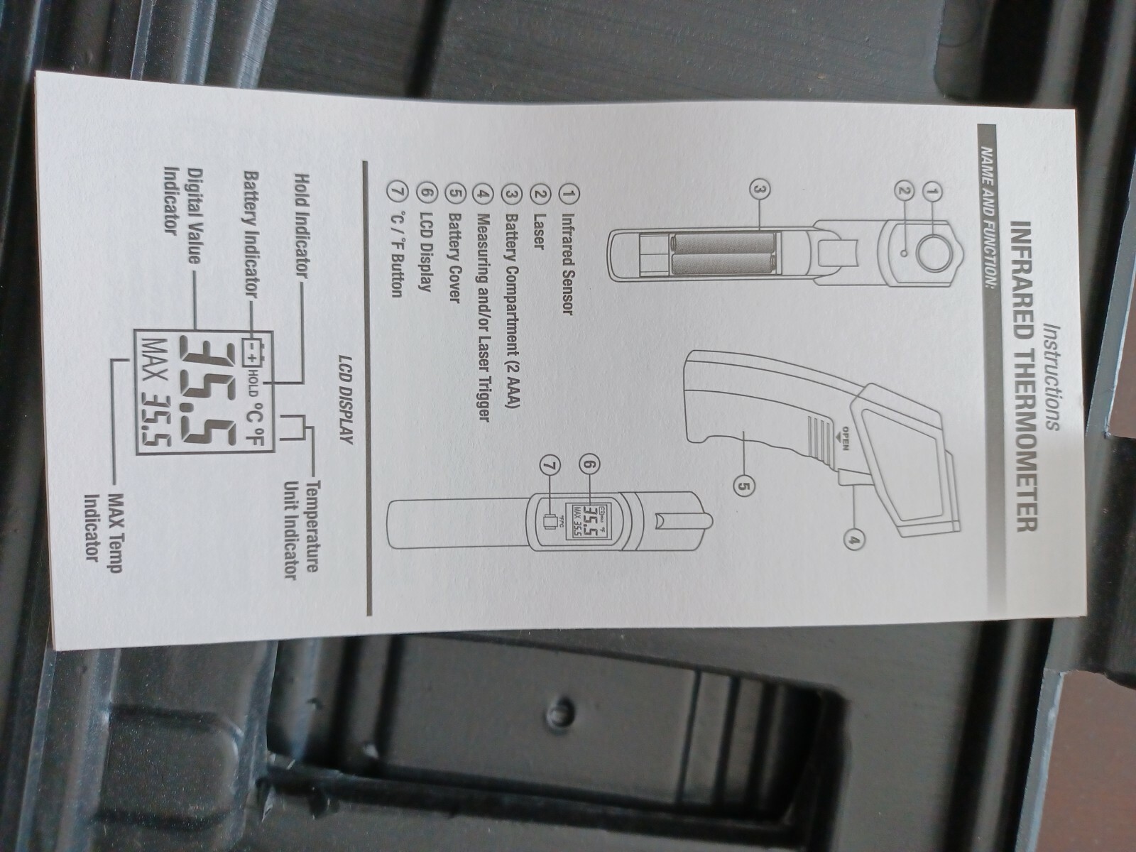 CORNWELL TOOLS MCL52224 INFRARED THERMOMETER