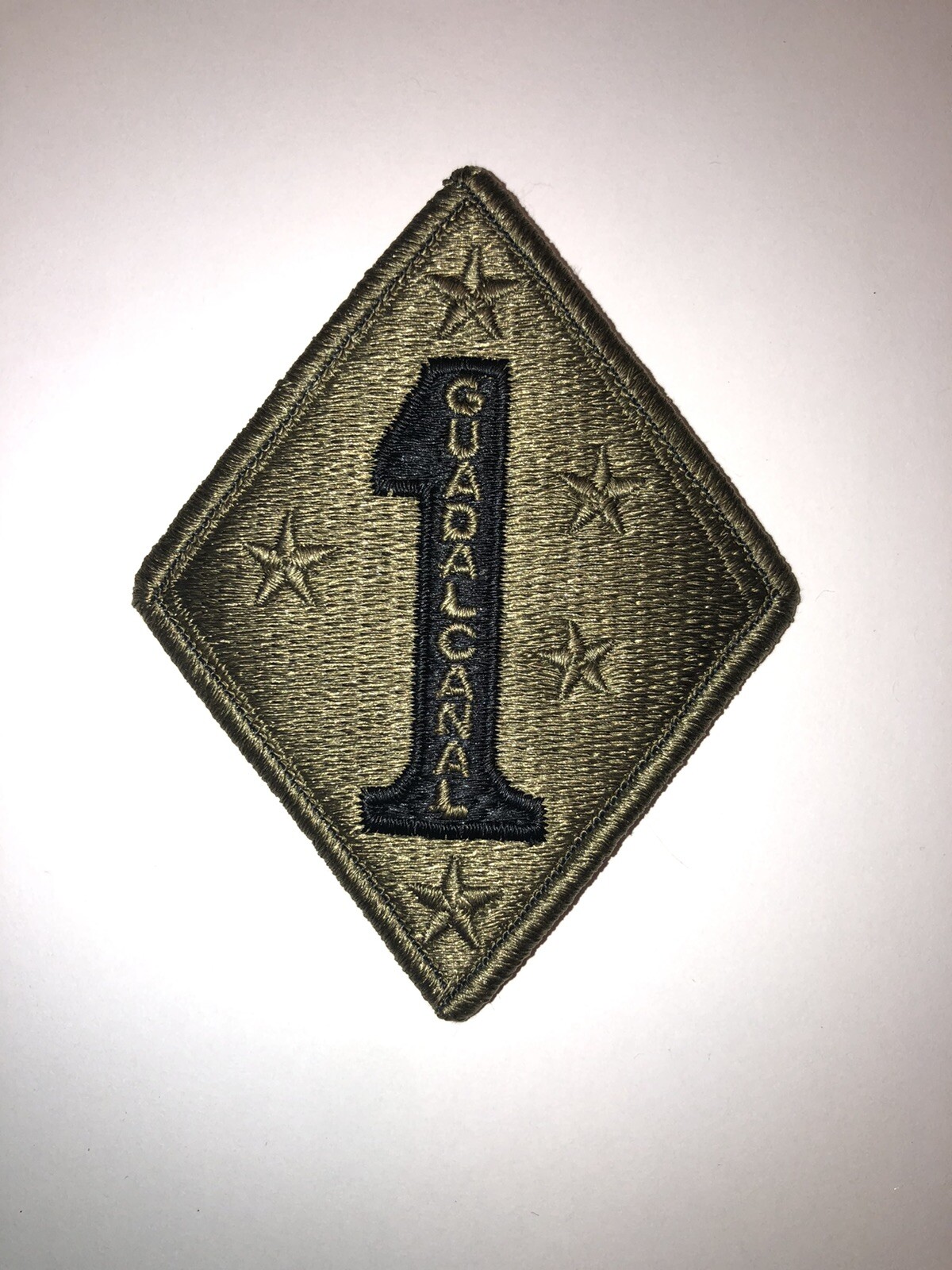 1st Marine Division USMC  Shoulder Patch With Hook Back