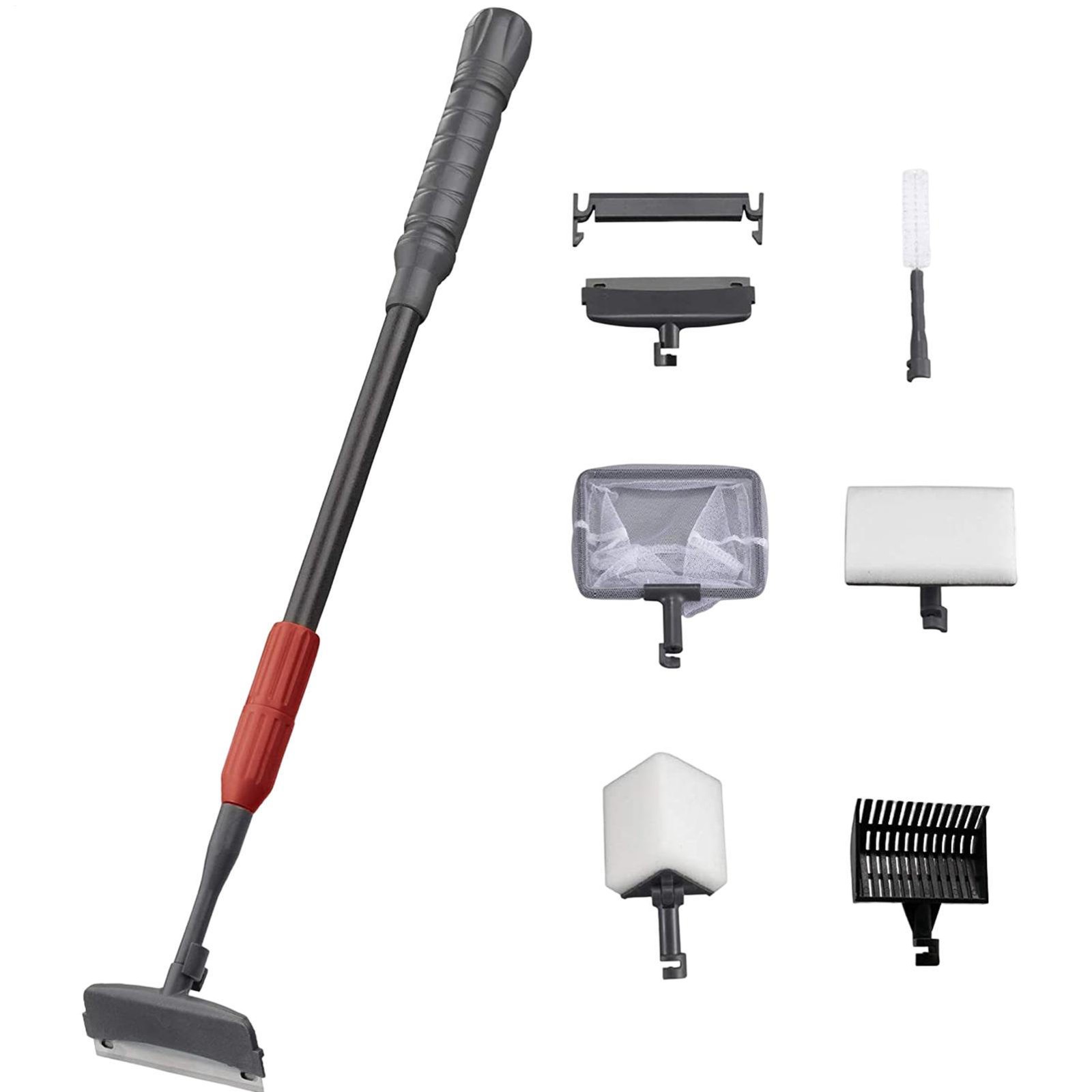 6 In 1 Aquarium Cleaning Kit Glass Brush Scraper Fishnet Fish Tank Cleaner Tool