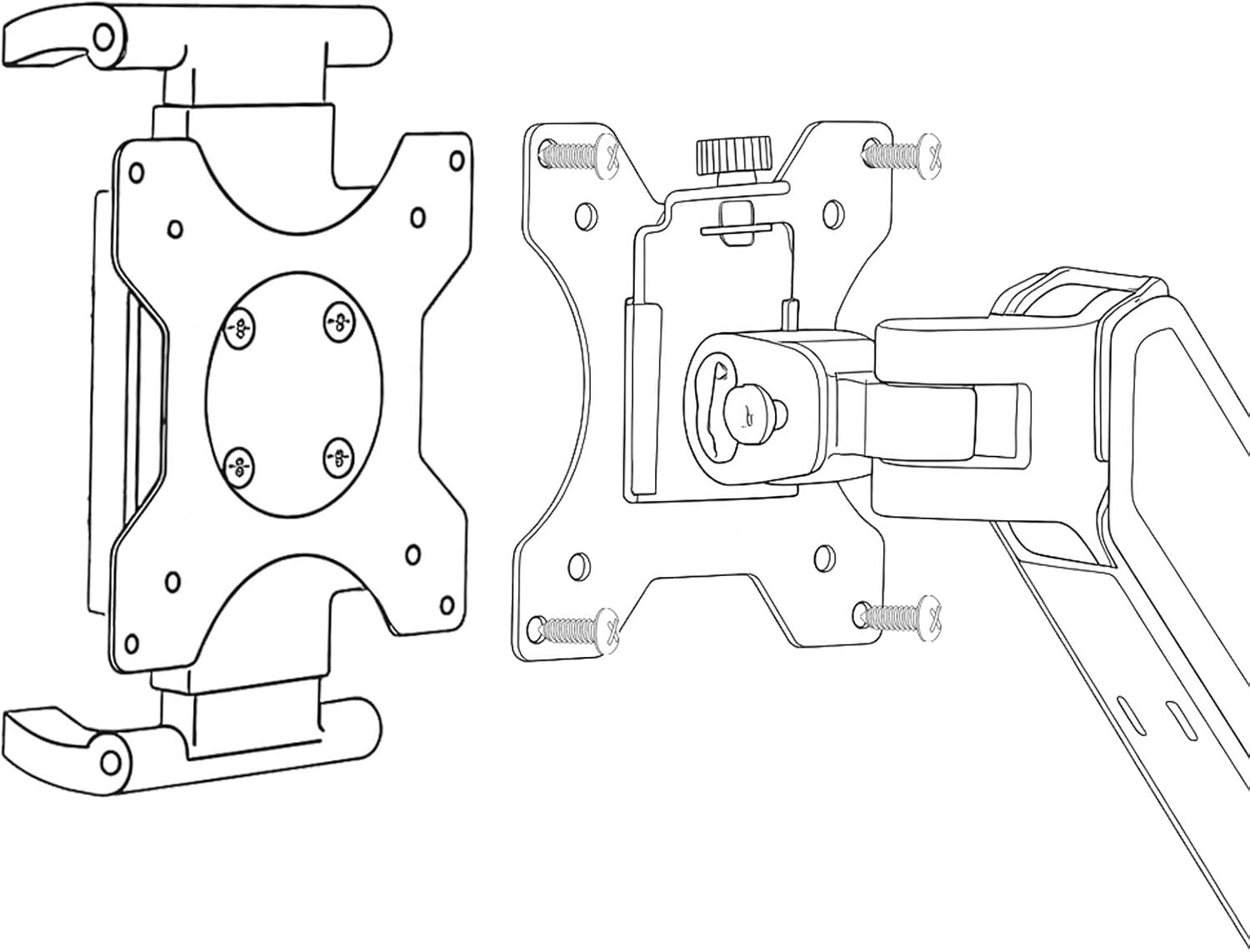 Universal VESA Mount Adapter for Tablets – Spring Clamp Holder for iPad and