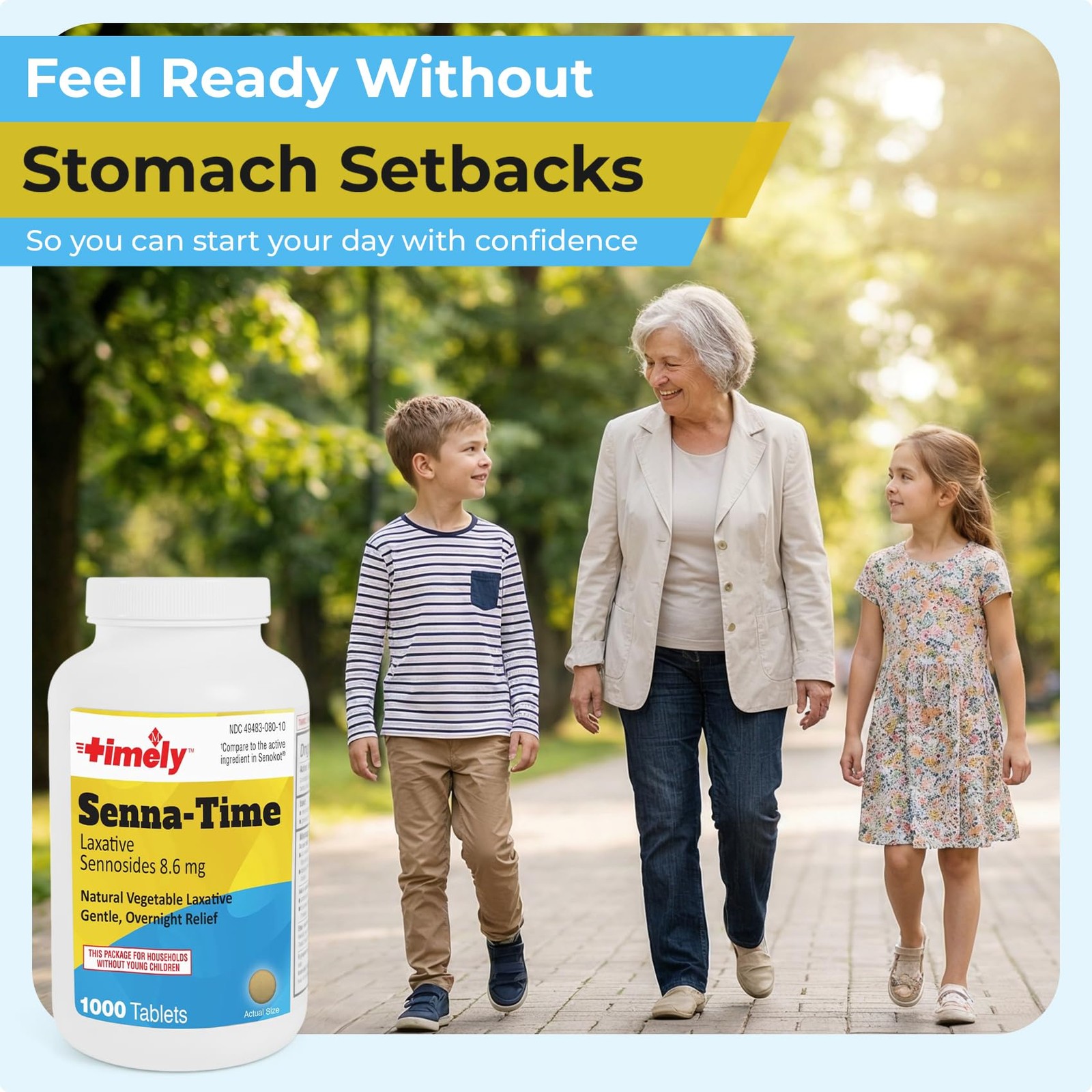 Timely Senna Time Laxative - 1000 Count Tablets - 1000 (Pack of 1)