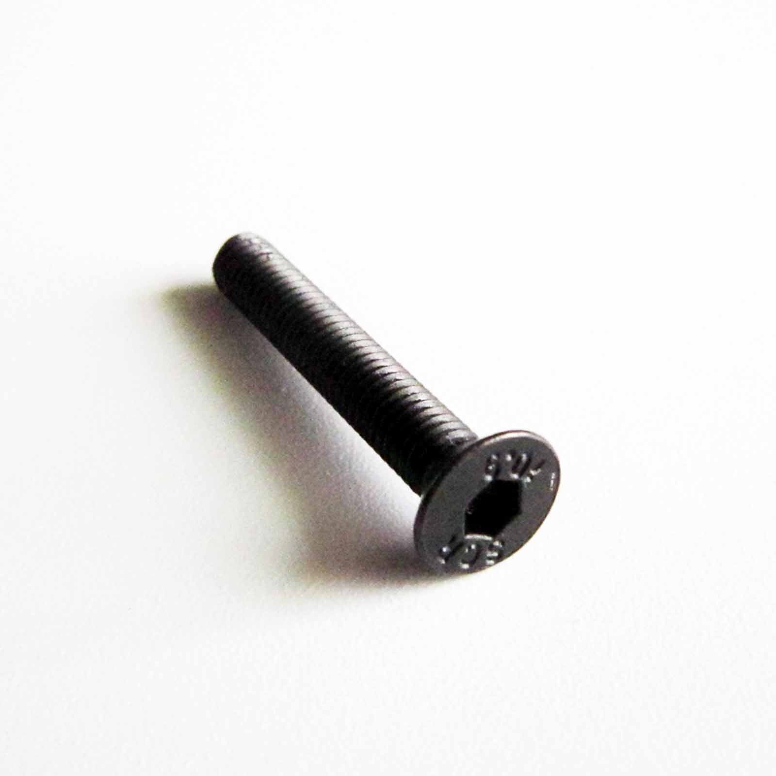 25/100pcs Black Steel Metric M3 Flat Countersunk Head Hex Socket Screw Cap Bolt