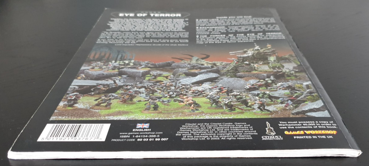 Warhammer 40K 3rd Edition Codex Eye of Terror (paperback, 2003)