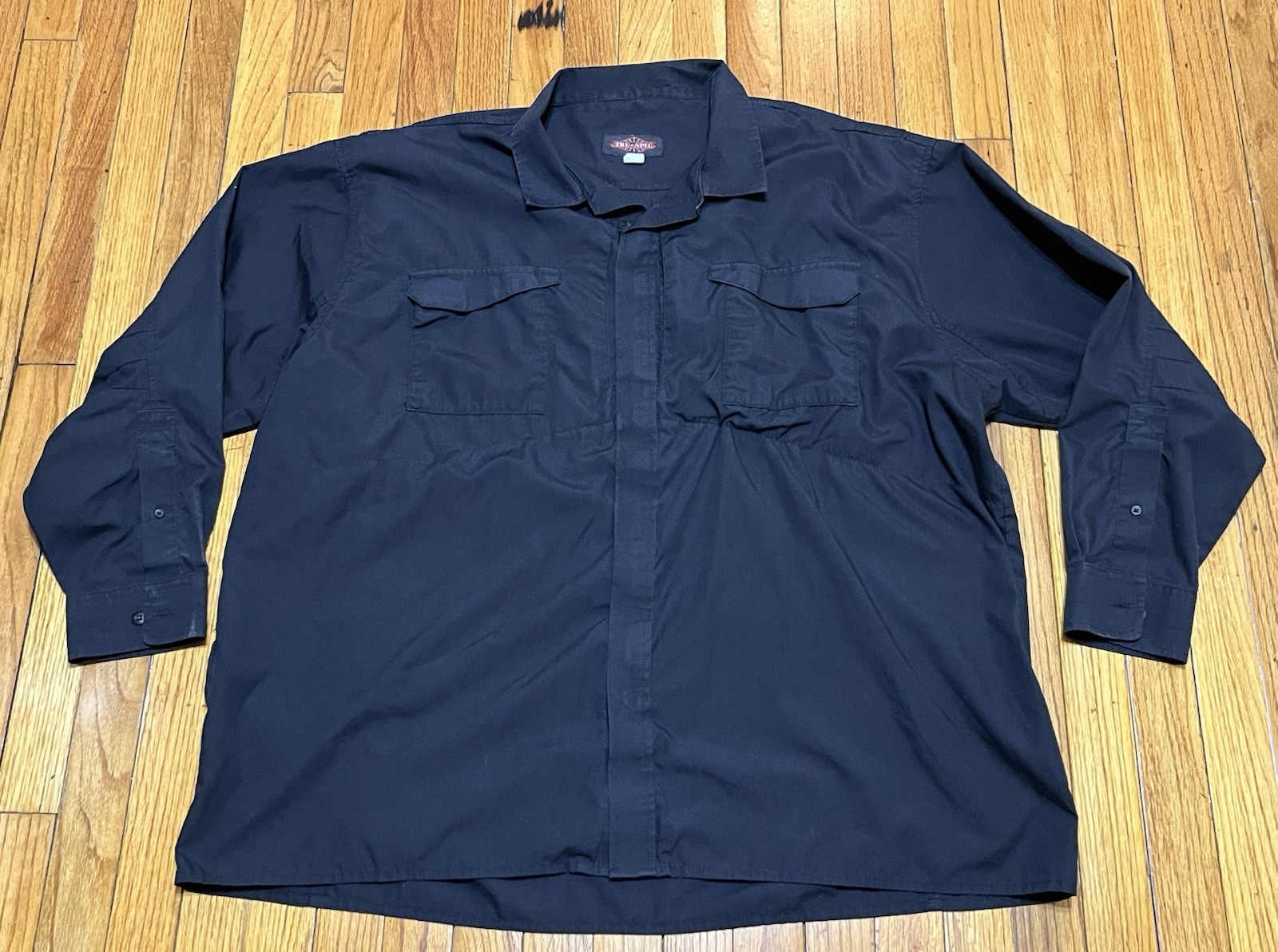 Tru-Spec Black Long Sleeve Rip Stop Shirt Men's 3XL Reg
