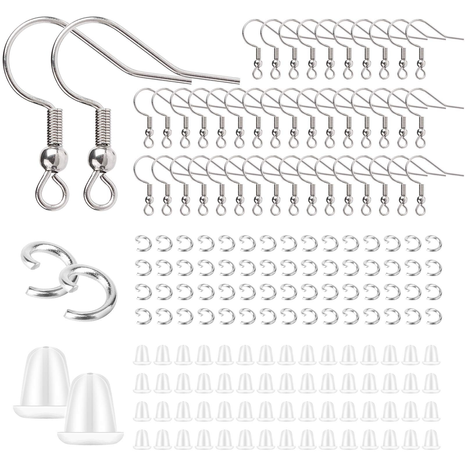 Stainless Steel Earring Hooks French Ear Wire, 600pcs Earring Making Findings...