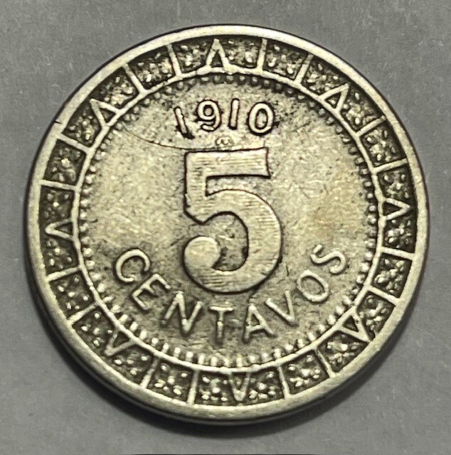 MEXICO - Nickel 5 Centavos - 1910 - Km-421 - FREE USA Shipping!