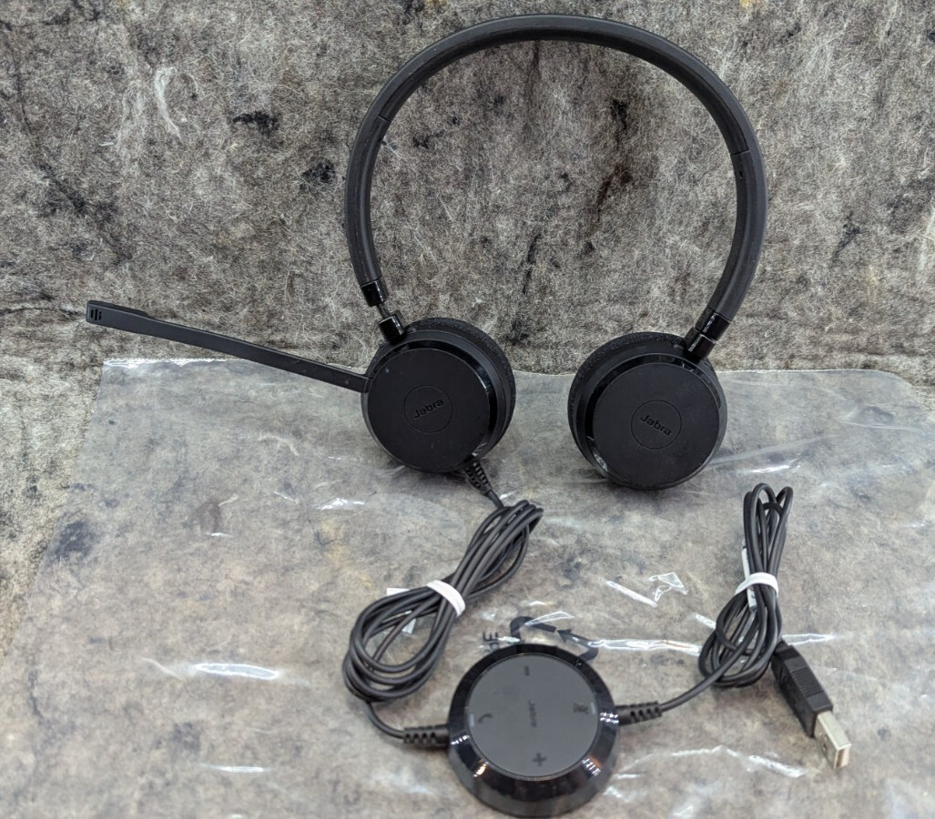 Jabra Evolve HSC016 Stereo USB Headset with Passive Noise Cancellation🔥Works🔥