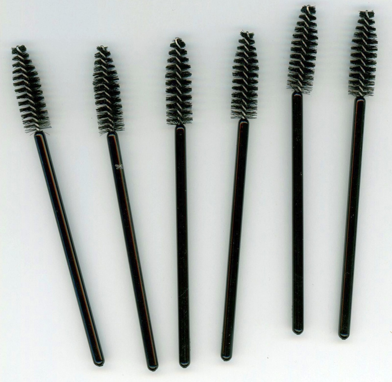 Mascara Brush 12 Soft 1" Tapered Bristled Brushes 3 3/4" Long JD-34