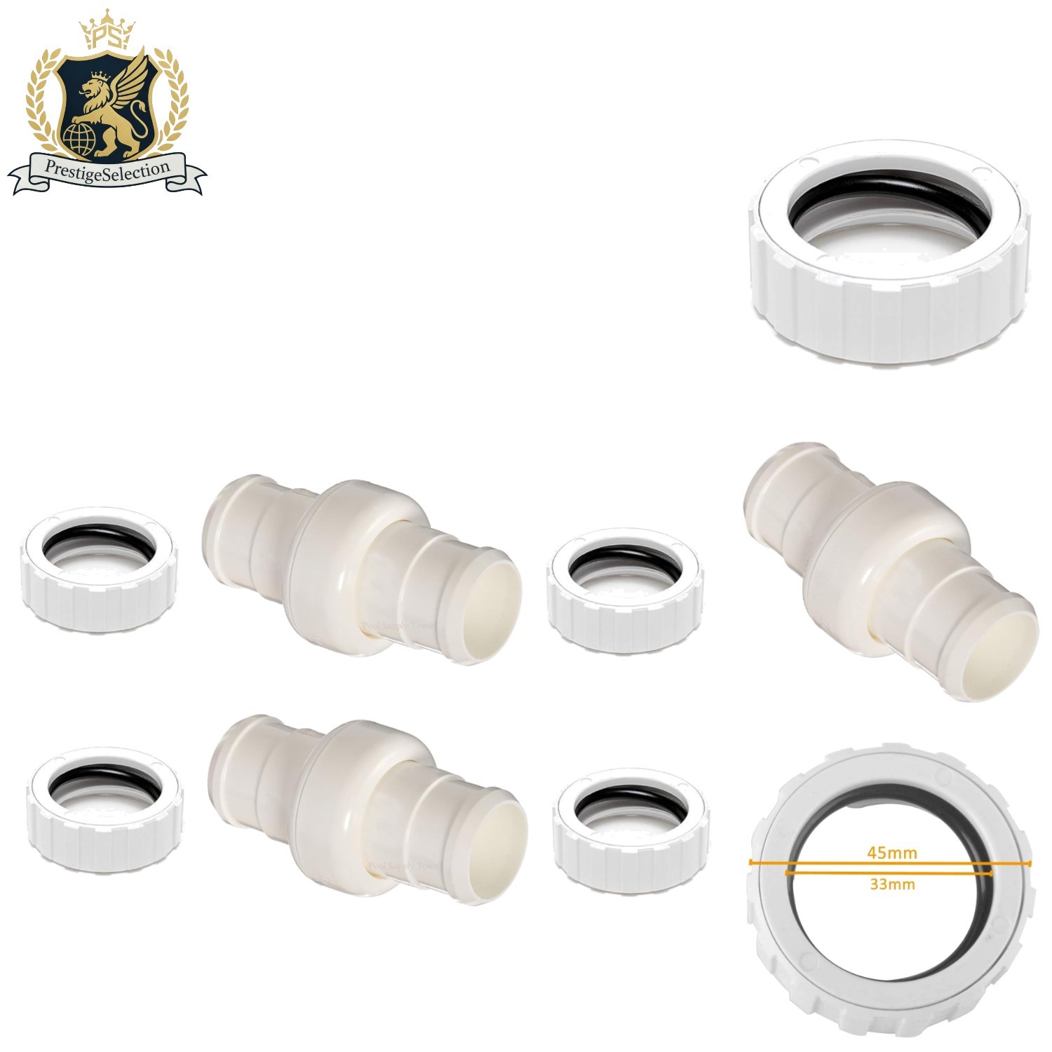 Atie 2-Pack Polaris 360 Hose Swivel & Nut Combo Kit for Effortless Pool Care