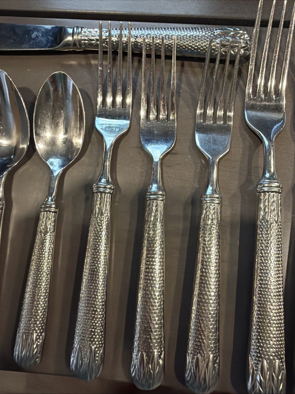 LAUREL HONEYCOMB FLATWARE By SEE-LODGE Inspired By Retroneu A Knife$  Forks
