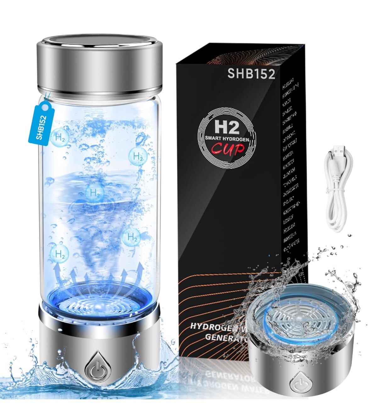 Hydrogen Water Bottle, Portable Hydrogen Water Bottle Generator, Ion Water Bottl