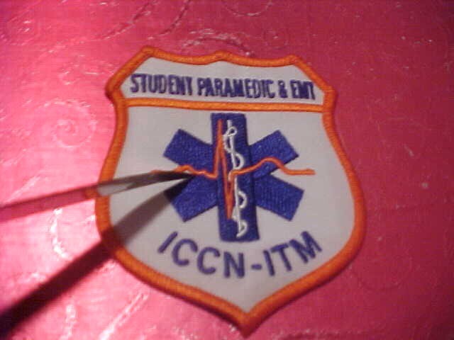 NEW YORK STATE STUDENT PARAMEDIC ICCN-ITM PATCH SHOULDER SIZE UNUSED