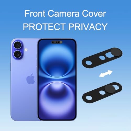 Black Front Camera Cover - Compatible with Black Cameras