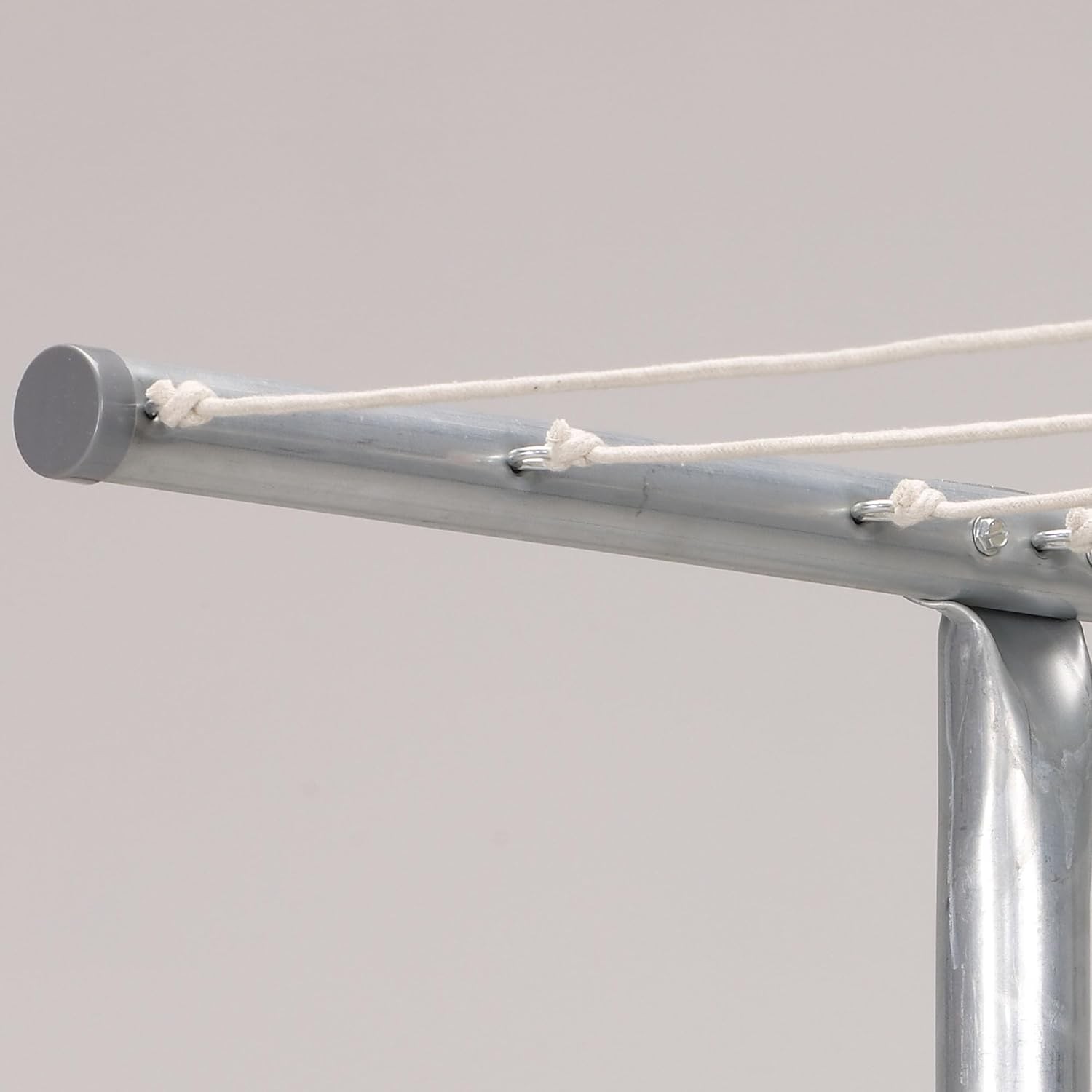 Steel Outdoor Clothesline Single T-Post Silver
