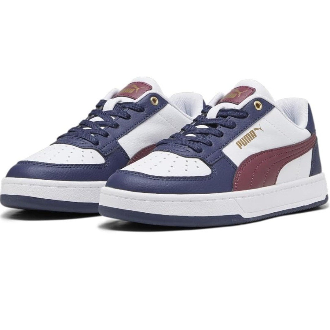 PUMA Caven 2.0 PS Block Lace Up Youth Boys White Sneakers Casual Shoes (393838)