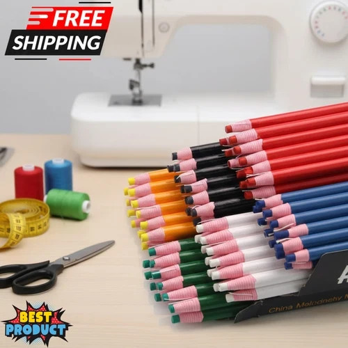 6pcs random color Sewing Marking Pencils For Fabrics Automatic Vanishing Tailors