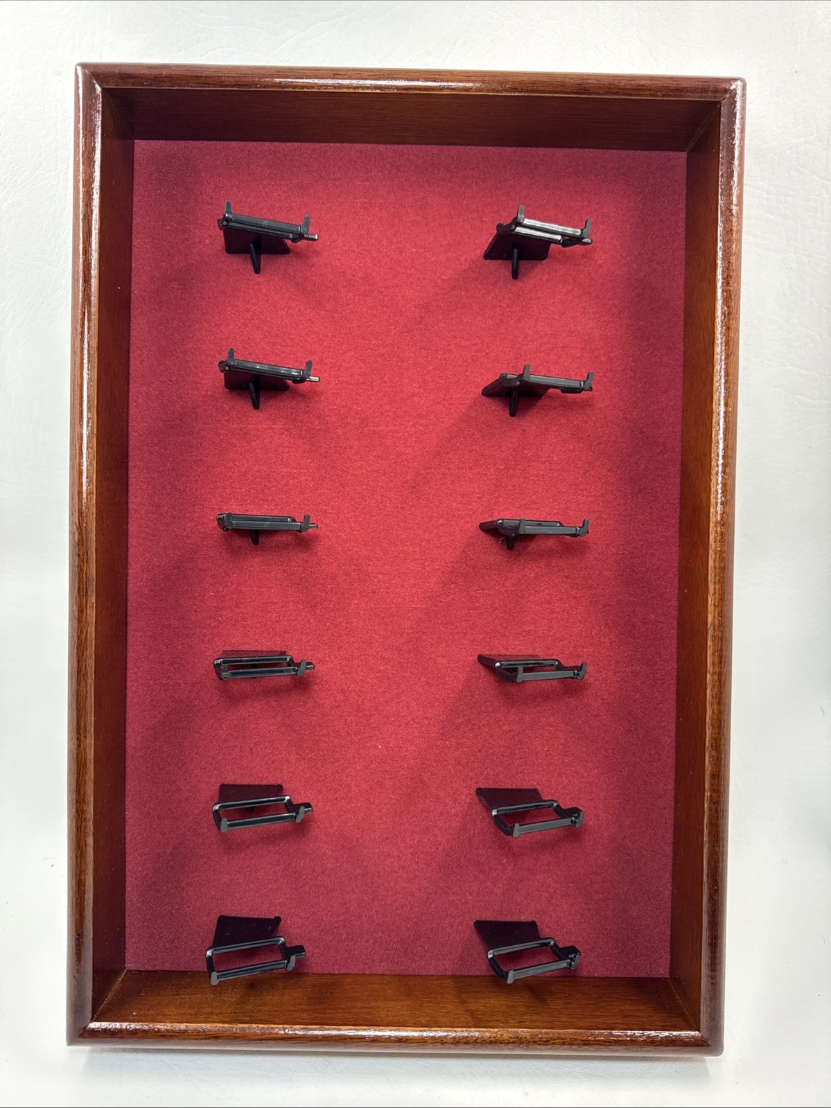 NEW12 Slot Wooden Diecast Car Display. Matchbox, Hot Wheels. Cherry Stain Finish