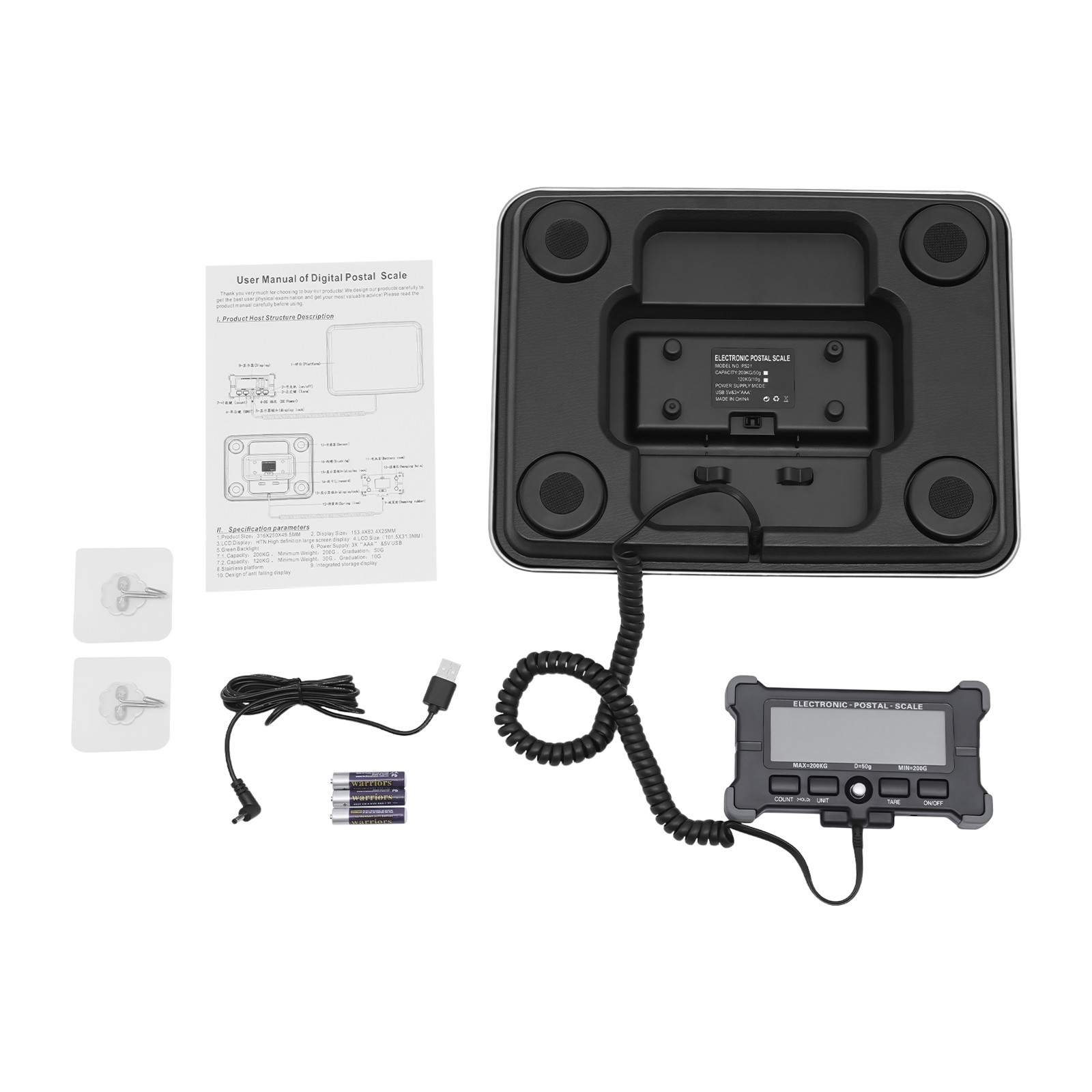 440 LBS Digital Postal Scale Weight Shipping Postage Scales Mail Letter Package