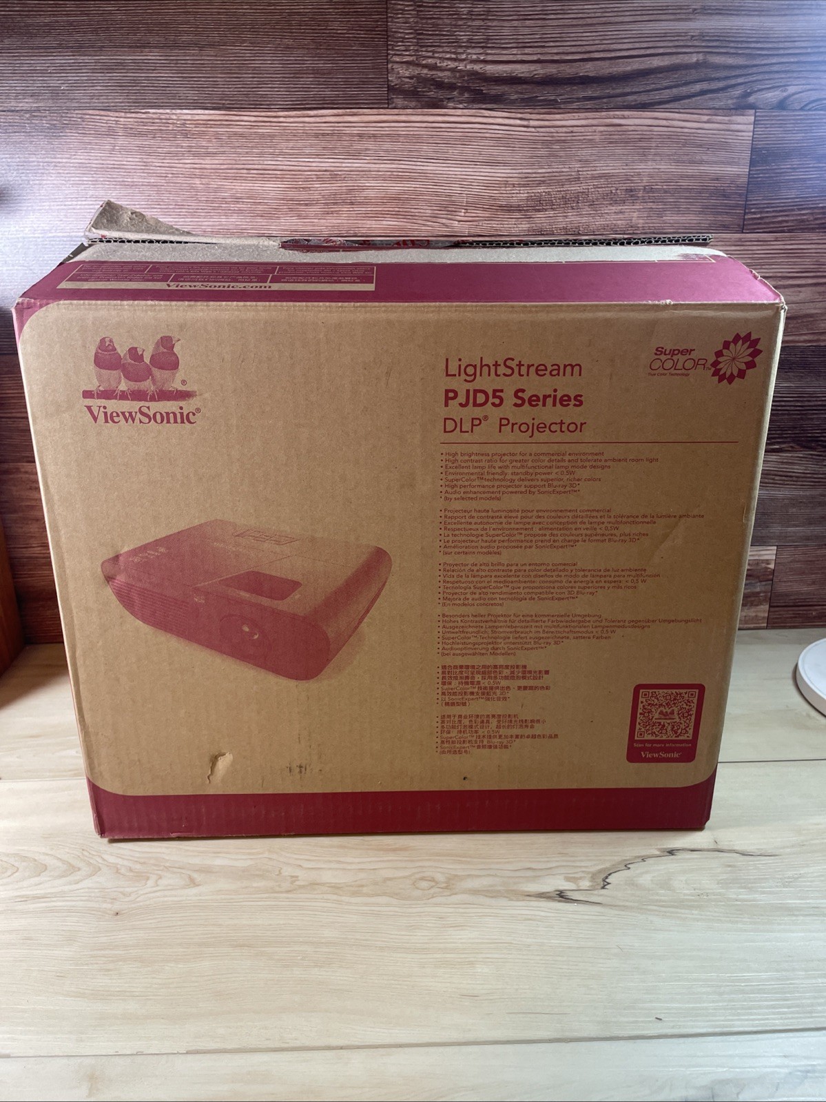 ViewSonic PJD5555w Lightstream 3D Ready DLP Projector New Open Box