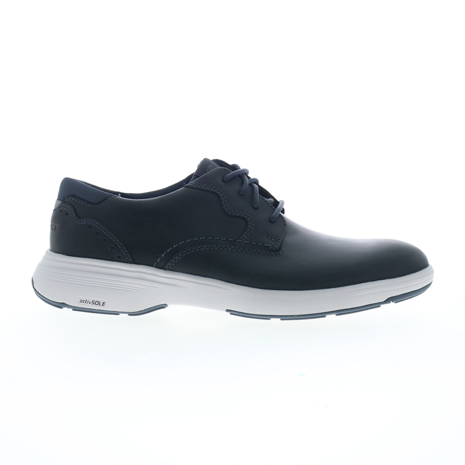Rockport Noah Plain Toe CJ3195 Mens Blue Wide Oxfords Plain Toe Shoes 12