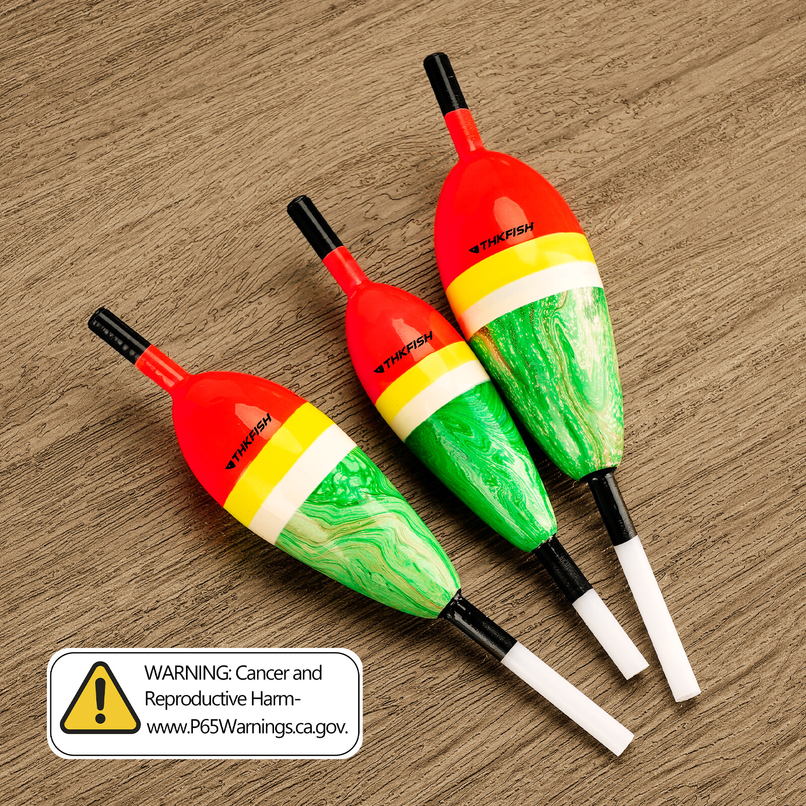 5pcs Bobbers For Fishing, Buoyant Balsa Wood Body Slip Bobbers Floats Red&green