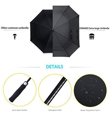 Extra Large Golf Umbrella 62 Inch Double Canopy Vented Rain Windproof Automatic