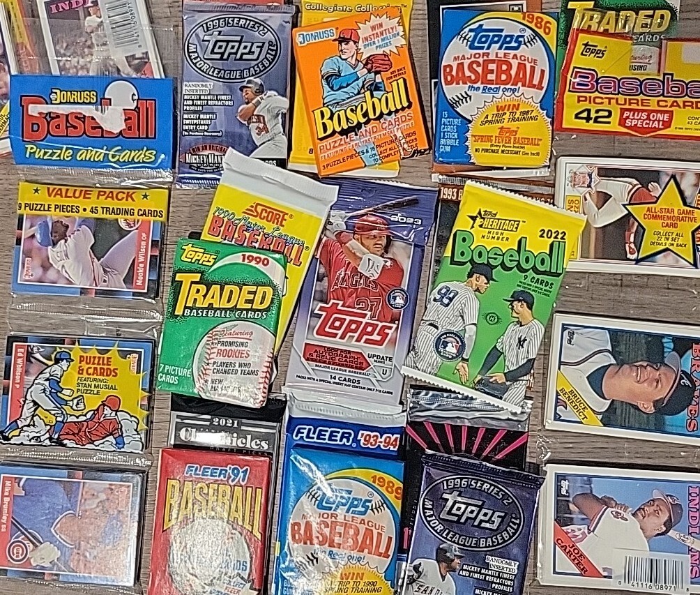 100 Never Opened Baseball Cards In Factory Sealed Baseball Card Packs
