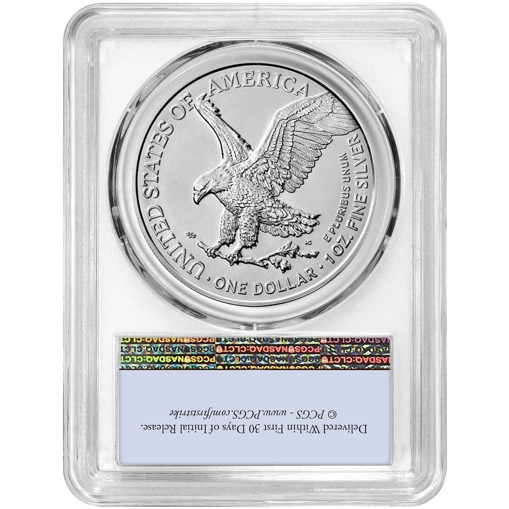 2024 $1 American Silver Eagle PCGS MS69 FS Flag Label White Frame