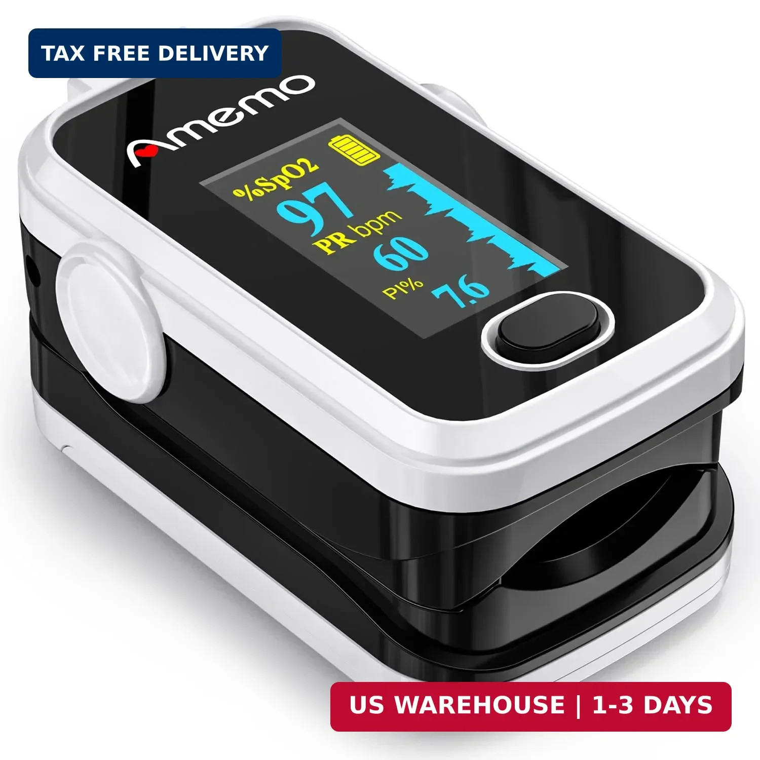 Pulse Oximeter,OLED Display Oxygen Monitor Fingertip,Blood Oxygen Saturation Mon
