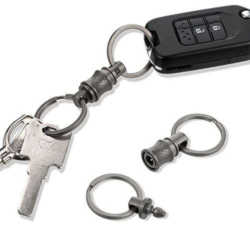 Titanium Quick Release Swivel Keychain, Pull Apart Detachable Keychain S 2