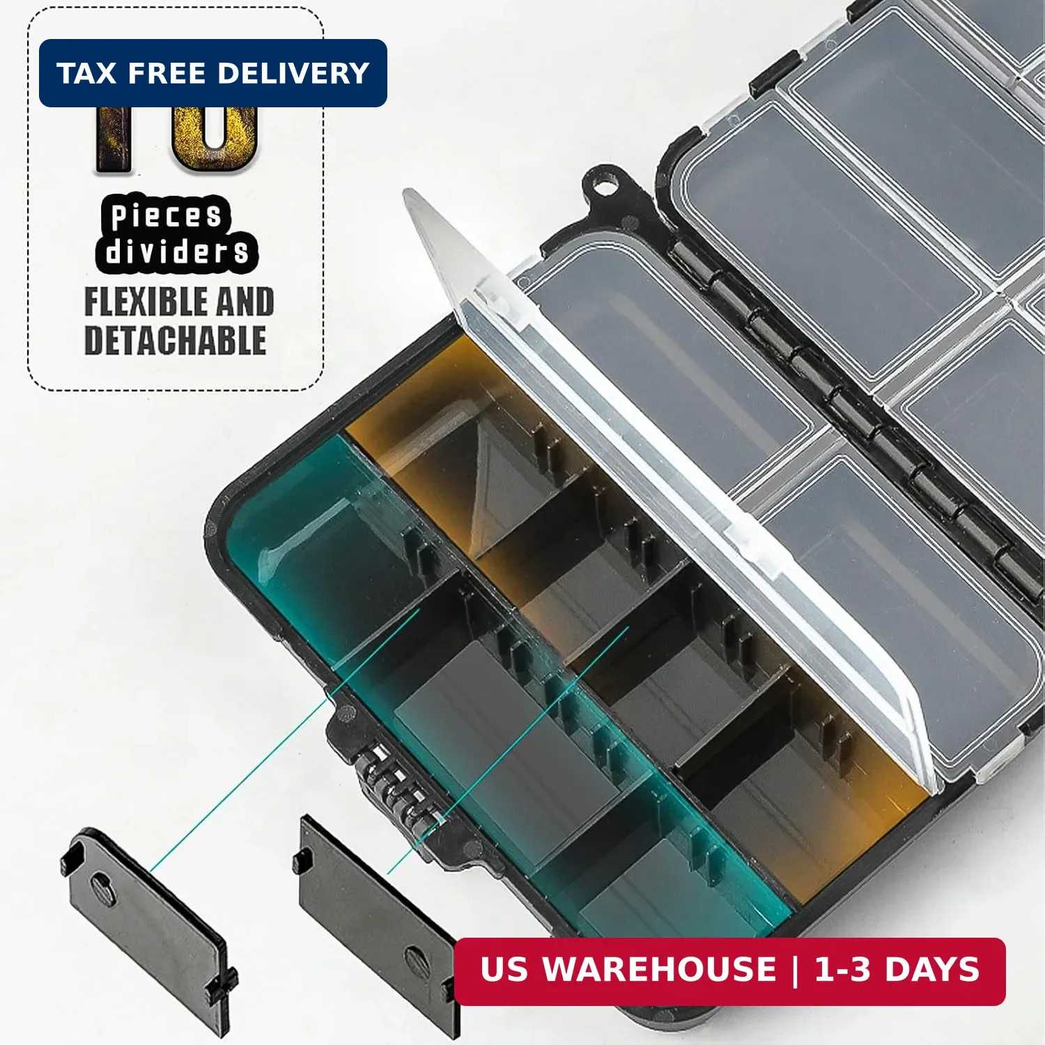 5 Pack Mini Plastic Tackle Boxes for Small Tackle Box Organizer, Ideal for Fishi