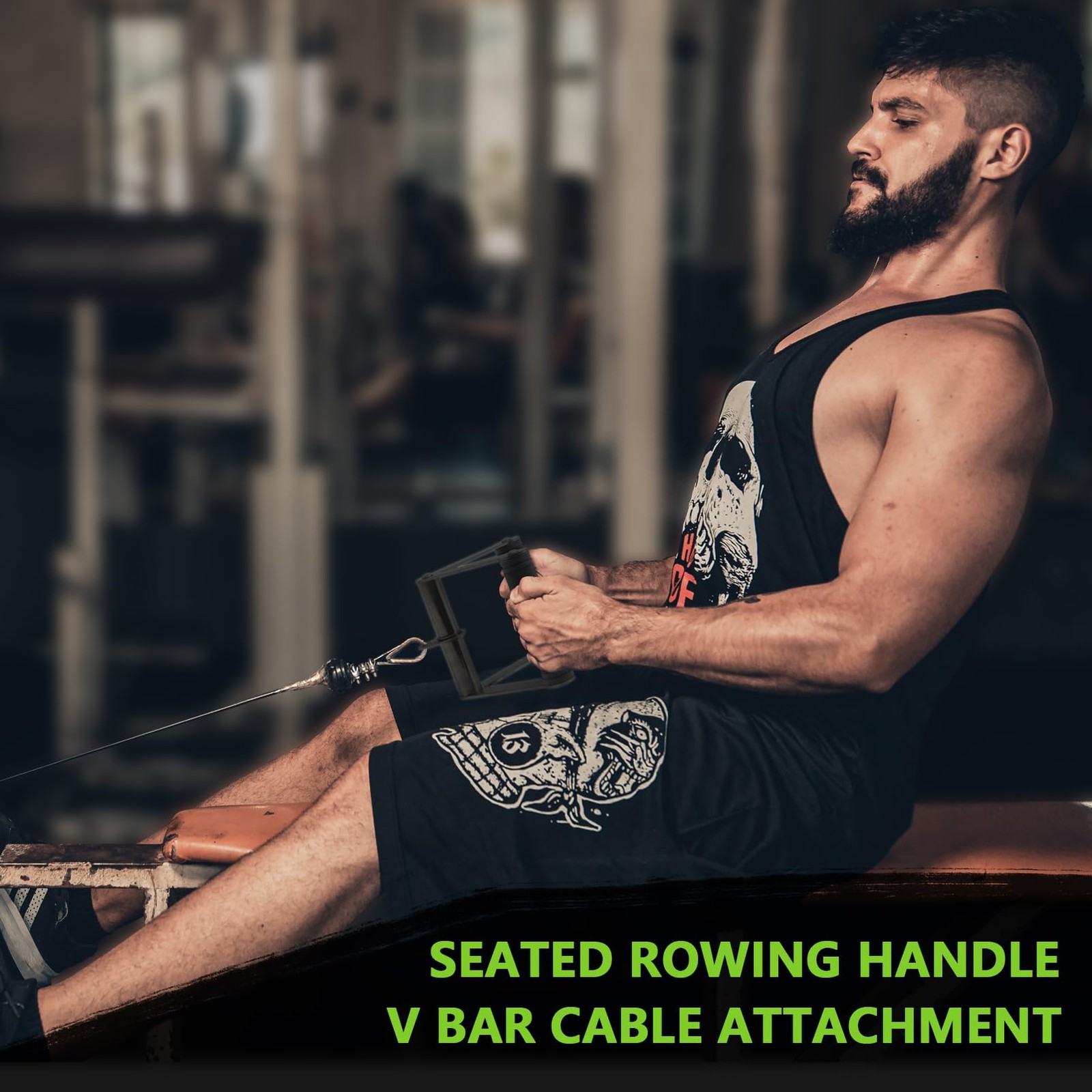 Tricep Pull Down Rope Cable Machine Attachment Double D Handle LAT Pulldown