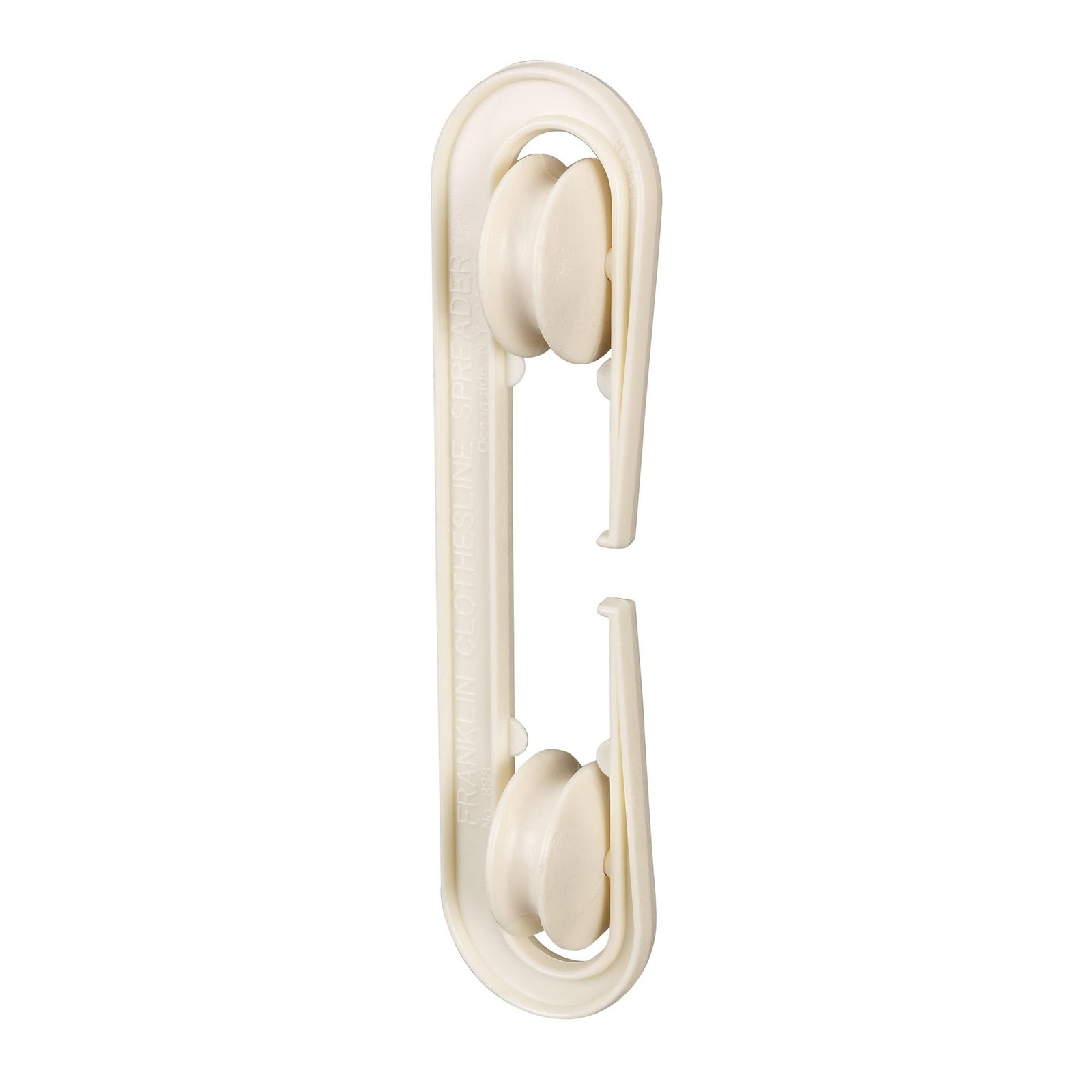 Clothesline Spreader, Durable Plastic Body with Strong PP Wheels, Off-White